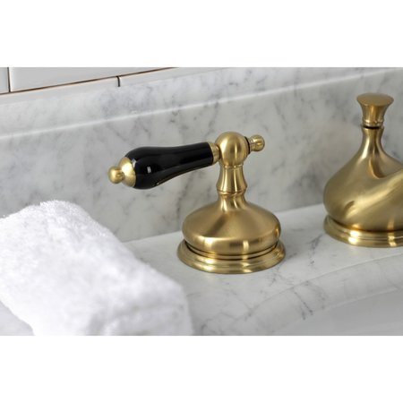 Kingston Brass KS1167PKL Duchess Widespread Bathroom Faucet W/ Brass Pop-Up, Brass KS1167PKL